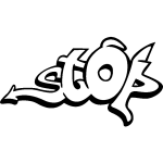 Sticker graffiti stop
