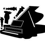 Sticker grand piano