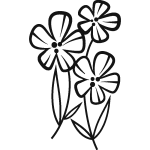 Sticker grandes fleurs - lot de 3