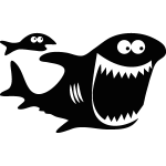 Sticker gros poisson et les petits poissons Sticker gros poisson et les petits poissons