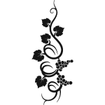 Sticker guirlande de vigne et de raisin Sticker guirlande de vigne et de raisin