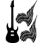 Sticker guitare et ailes Sticker guitare et ailes