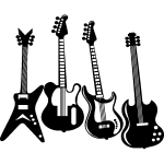 Sticker guitares éléctrique rock n roll Sticker guitares éléctrique rock n roll