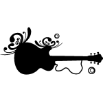 Sticker guitare ornée Sticker guitare ornée