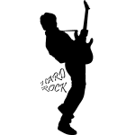 Sticker guitariste hard - rock Sticker guitariste hard - rock