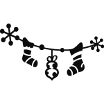 Sticker hanging chaussettes pour cadeaux de noël Sticker hanging chaussettes pour cadeaux de noël