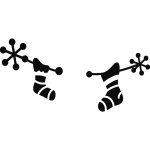 Sticker hanging chaussettes pour cadeaux de noël pour ipad / macbook Sticker hanging chaussettes pour cadeaux de noël pour ipad / macbook