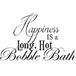 Sticker happiness is a long, hot bobble bath