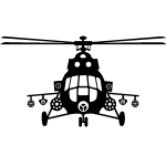 Sticker hélico vue de devant Sticker hélico vue de devant