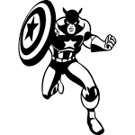Sticker super hros le capitaine