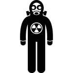Sticker homme avec le costume de danger Sticker homme avec le costume de danger