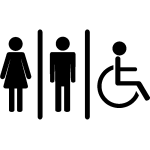 Sticker homme, femme, handicap