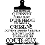 Sticker les hommes qui pensent que la place d'une femme est dans la cuisine