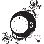 Sticker horloge baroque