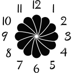 Sticker horloge marguerite