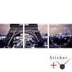 Sticker horloge tour eiffel, ville de paris