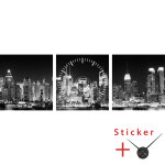 Sticker horloge vue sur new york Sticker horloge vue sur new york