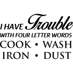 Sticker i have trouble with four letter words