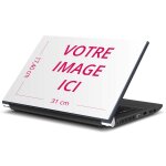 Sticker image personnalisable pc portable 14 pouces - 17. 4x31cm