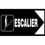 Sticker indicateur escalier