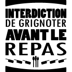 Sticker interdiction de grignoter avant le repas Sticker interdiction de grignoter avant le repas