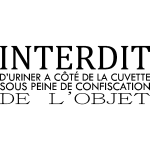 Sticker interdit d'uriner à côté de la plaque Sticker interdit d'uriner à côté de la plaque