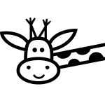 Sticker interrupteur bonjour la girafe