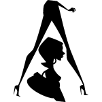 Sticker jeune fille marchant