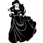 Sticker jeune fille au robe longue