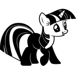 Sticker jeune licorne aux longue queue Sticker jeune licorne aux longue queue