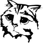 Sticker joli visage de chat