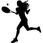 Sticker joueuse attrapant la balle