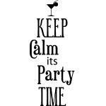 Sticker keep calm its party time