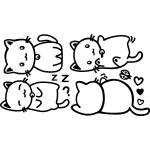 Sticker kit de baby - chats