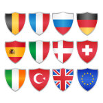 Sticker kit de drapeaux de bouclier