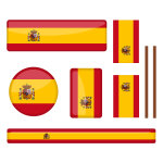 Sticker kit de divers drapeaux espagnols
