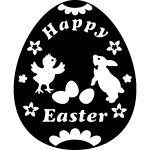 Sticker lapin et de poulet