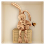 Sticker lapin avec une rose
