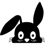 Sticker le lapin timide