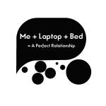 Sticker me + laptop + bed = a perfect relationship