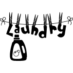 Sticker laundry pince  linge
