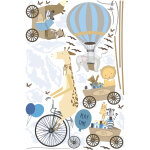 Stickers lion et ses amis en balade