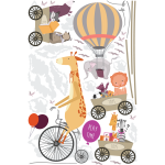 Stickers lion et ses amis  la conqute du monde