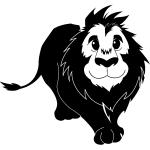 Sticker lion heureux