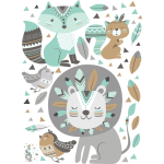 Sticker lion le roi des indiens
