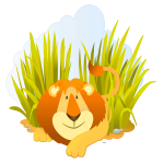 Sticker le lion timide