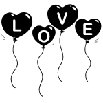 Sticker love ballon Sticker love ballon