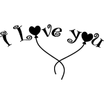 Sticker love en cerf volant Sticker love en cerf volant