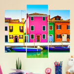 Sticker les maisons multi couleurs