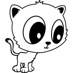 Sticker manga chaton